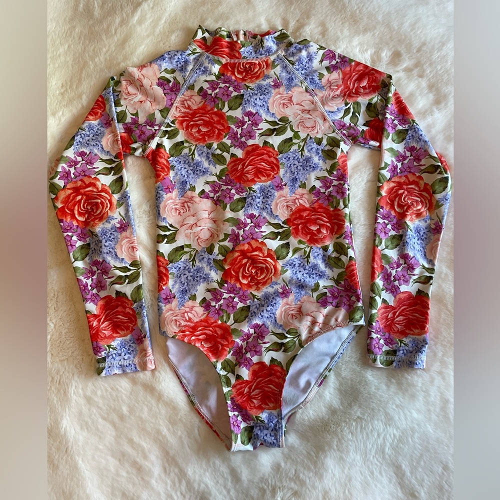 Marlo Kid Body Swimsuit Long sleeve Floral